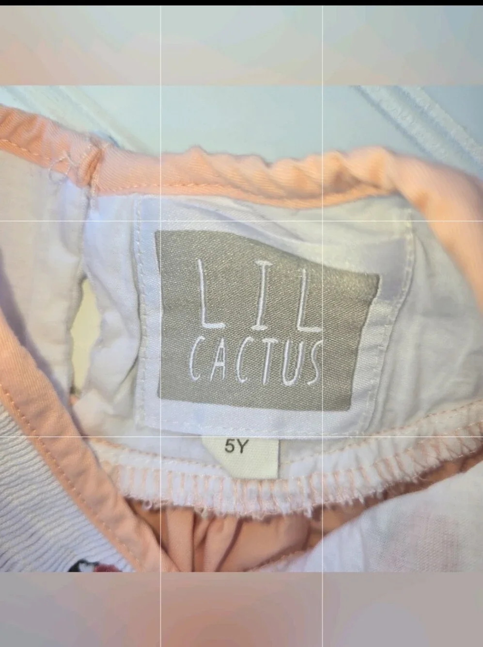 Lil Cactus Peach & White Girls Top